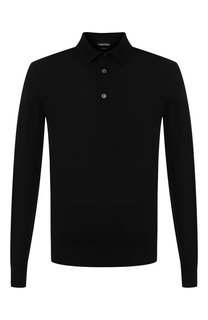 Поло из смеси кашемира и шелка с длинными рукавами Tom Ford