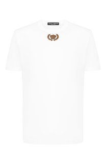 Хлопковая футболка с вышивкой Dolce & Gabbana