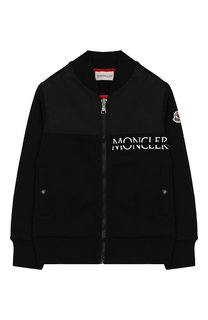 Хлопковый кардиган на молнии Moncler Enfant