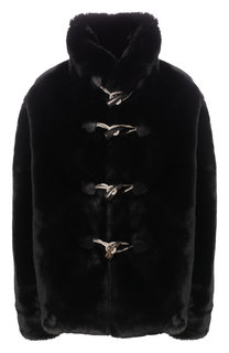 Укороченное пальто из эко-меха с воротником-стойкой Golden Goose Deluxe Brand