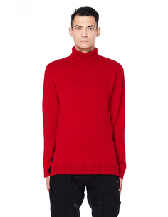 Красный свитер со шнуровкой John Undercover