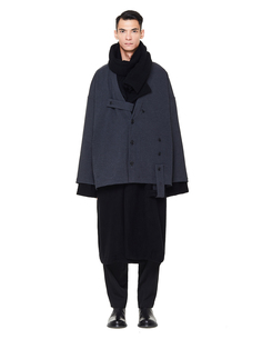 Двухслойное шерстяное пальто Yohji Yamamoto