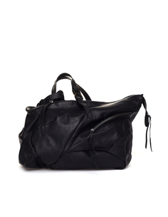Большая черная кожаная сумка Leon Emanuel Blanck