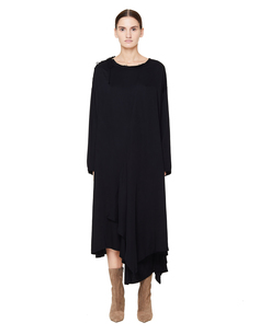 Черное платье со шнуровкой Yohji Yamamoto
