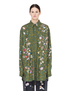 Зеленая рубашка oversized Vetements