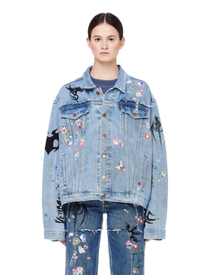 Голубая хлопковая джинсовка Vetements