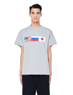 Серая футболка с флагами Gosha Rubchinskiy
