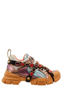 Разноцветные кроссовки Flashtrek со съемной лентой Gucci