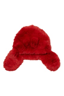 Красная шапка из меха кролика Korta