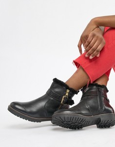 Кожаные ботинки на подкладке из искусственного меха Carvela - Черный