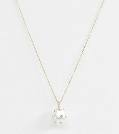 Позолоченное ожерелье с искусственным жемчугом и кристаллами Swarovski ASOS DESIGN Рremium - Золотой