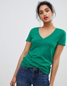 Зеленая футболка c V-образным вырезом J.Crew Mercantile - Зеленый