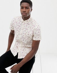 Белая приталенная рубашка с короткими рукавами J.Crew Mercantile - Белый