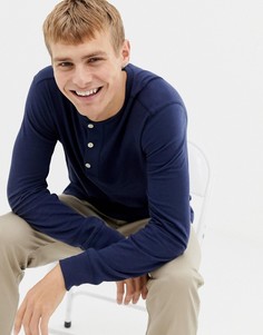 Темно-синий топ хенли с длинными рукавами J.Crew Mercantile - Темно-синий