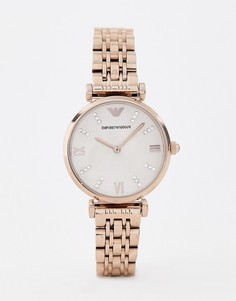 Розово-золотистые часы-браслет Emporio Armani AR11059 Gianni - 32 мм - Золотой