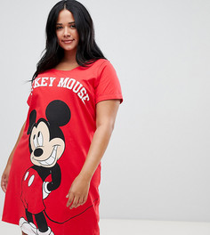 Ночная рубашка с короткими рукавами Yours Mickey Mouse - Красный
