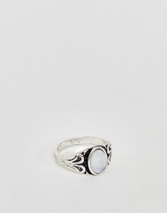 Серебристое кольцо в винтажном стиле с отделкой камнями DesignB - Серебряный