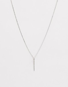 Серебристое ожерелье с подвеской DesignB - Серебряный