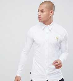 Белая обтягивающая рубашка с длинными рукавами Gym King эксклюзивно для ASOS - Белый