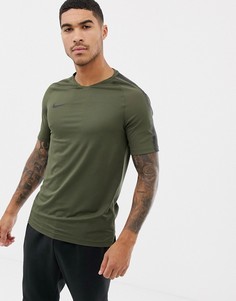 Футболка цвета хаки Nike Football Breathe Squad 894539-325 - Зеленый