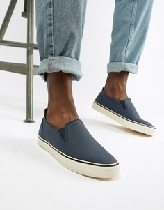 Темно-синие кеды-слипоны ASOS DESIGN - Темно-синий