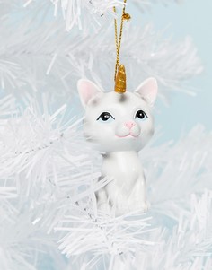 Новогодняя елочная игрушка в виде кота-единорога Typo - Мульти