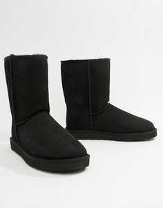 Черные замшевые короткие ботинки UGG Classic - Черный