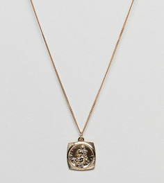 Позолоченное серебряное ожерелье с подвеской Св. Христофор Chained & Able Old English - Золотой