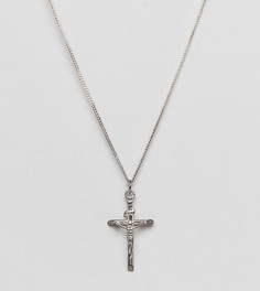 Серебряное ожерелье с подвеской-крестиком Chained & Able Old English - Серебряный