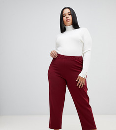 Креповые зауженные брюки ASOS DESIGN Curve - Красный