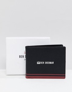 Черный/красный кожаный бумажник Ben Sherman - Черный