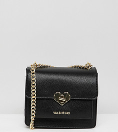 Черная сумка через плечо с замком в форме сердца Valentino by Mario Valentino - Черный
