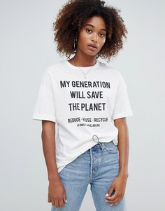 Экологичная футболка с надписью my generation Pull&Bear - Белый Pull&;Bear