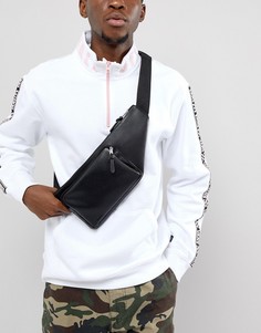 Черная сумка для авиапутешествий из искусственной кожи с ремешком через плечо ASOS DESIGN - Черный