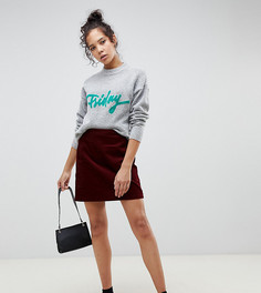 Вельветовая юбка с карманами New Look Tall - Красный