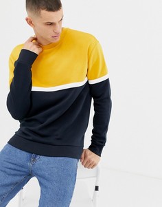 Желтый свитшот в стиле колор блок New Look - Желтый