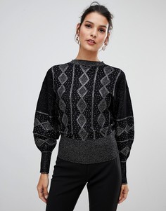 Блестящий джемпер Ted Baker - Черный