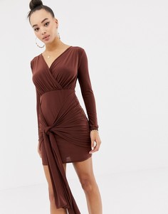 Платье мини шоколадного цвета Missguided - Коричневый