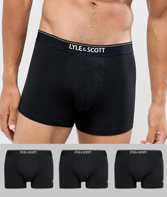 Набор из 3 боксеров-брифов с логотипом Lyle & Scott - Черный
