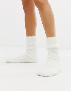Пушистые слиперы-носки New Look - Белый