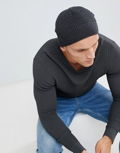 Шапка-бини в рубчик Jack & Jones - Серый