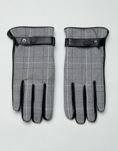 Черные кожаные перчатки для сенсорных гаджетов ASOS DESIGN - Черный