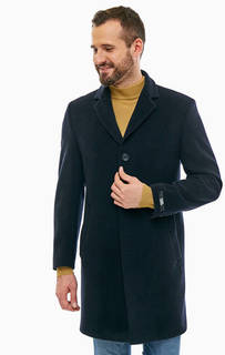 Шерстяное демисезонное пальто на пуговицах Karl Lagerfeld