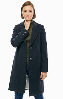 Шерстяное пальто синего цвета Marc Opolo
