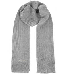 Шарф серого цвета с содержанием мохера Tommy Hilfiger