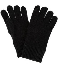 Черные хлопковые перчатки мелкой вязки Tommy Hilfiger