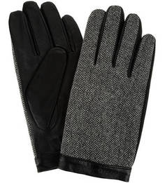 Серые перчатки из текстиля с шерстяной подкладкой Tommy Hilfiger