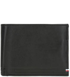 Портмоне черного цвета из гладкой кожи Tommy Hilfiger