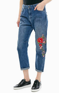 Укороченные джинсы с вышивкой MY Twin