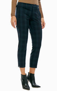 Укороченные зауженные брюки в клетку Cinque